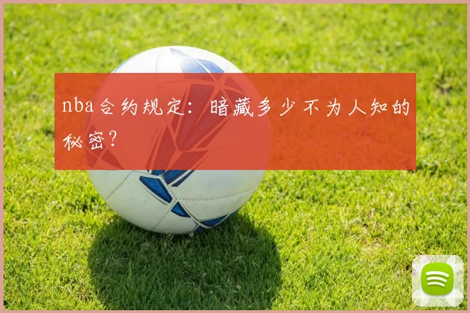 nba合约规定：暗藏多少不为人知的秘密？